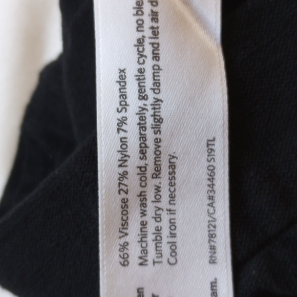 Eileen Fisher Petite Jersey Viscose Cropped Crepe Wide Leg Pants 12P Black - Picture 5 of 9